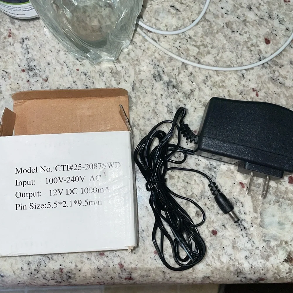 AC/DC Adapter -Black 6’ cord
